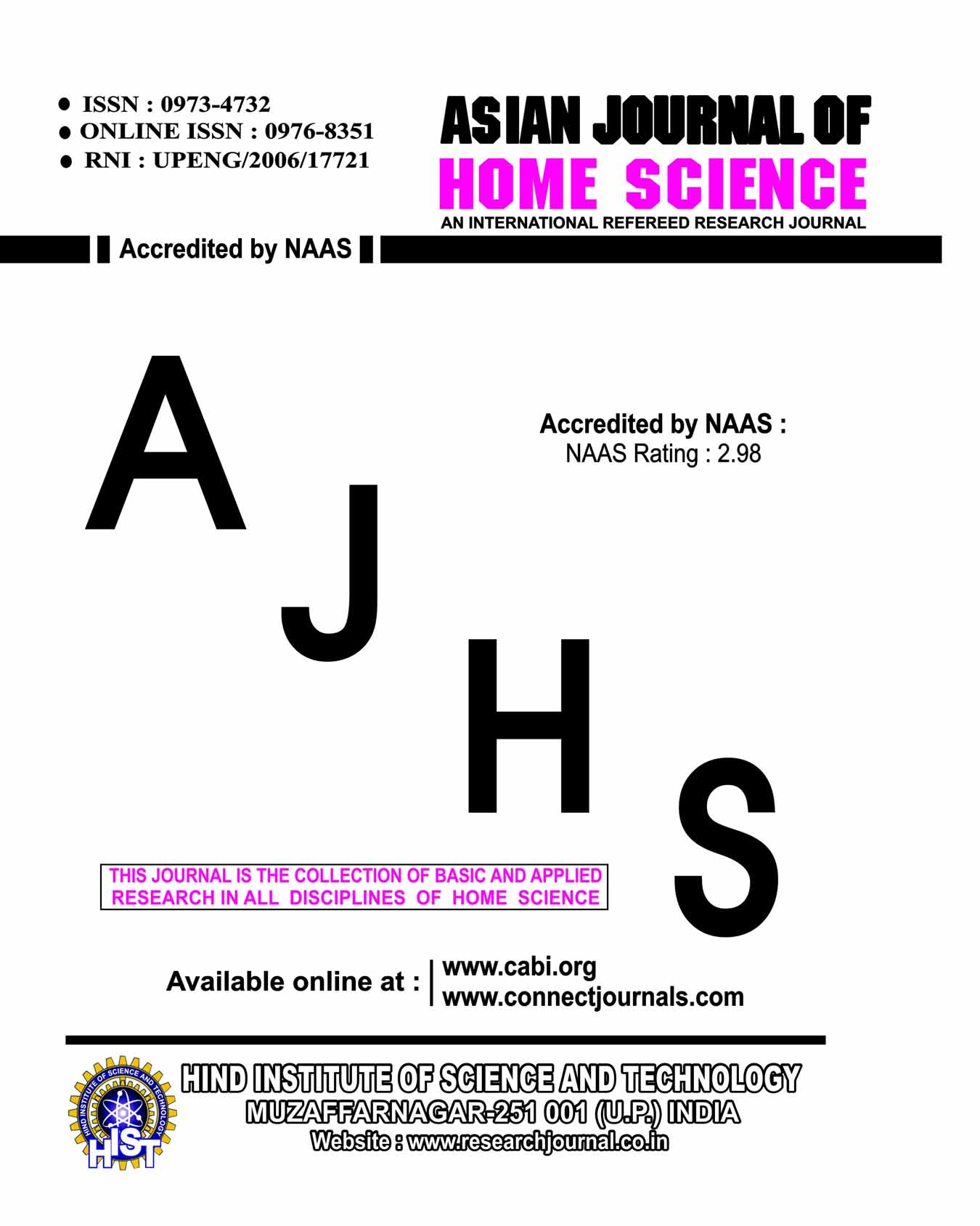 Asian Journal of Home Science